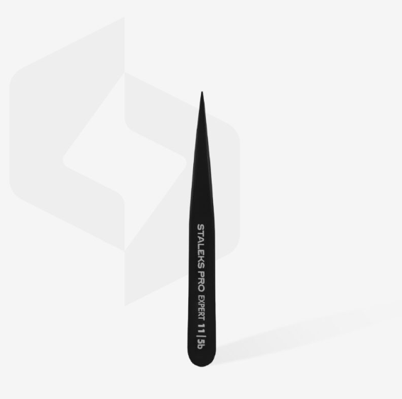 Staleks Eyebrow tweezers EXPERT 11 | TYPE 5 (point), black