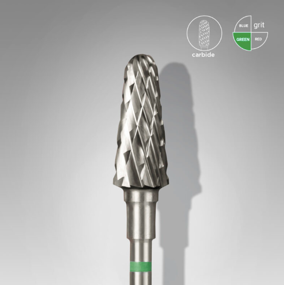 Staleks green carbide frustum drill bit – coarse grit for nail and callus removal