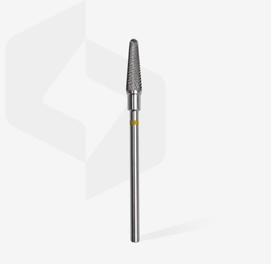 Staleks Carbide Drill Bit “Frustum” Yellow | Soft Grit for Nail & Skin Work 4/13
