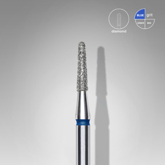 Staleks PRO Diamond Dril Bit | Frustum Blue | 1.8 mm/8 mm | MEDIUM