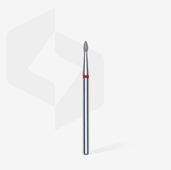 Staleks PRO Diamond Drill Bit | Pointed "bud" RED |  1.8 mm/4 mm | FINE