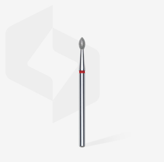 Staleks PRO Diamond Drill Bit | Pointed "bud" RED |  2.5 mm/4.5 mm | FINE