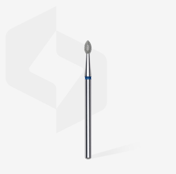 Staleks PRO Diamond Drill Bit | Pointed "bud" BLUE |  2.5 mm/4.5 mm | MEDIUM