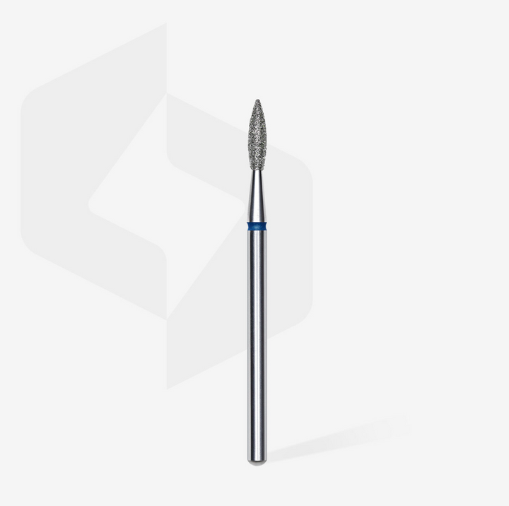 Staleks PRO Diamond Drill Bit | Flame BLUE |  2.1 mm/8 mm | MEDIUM