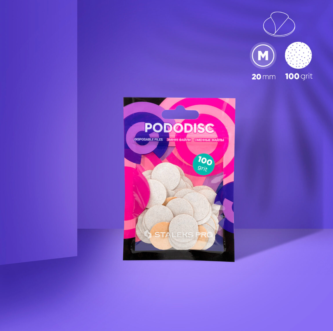 Staleks Pododisc PRO M White Refill Pads 20mm – 50 disposable pedicure files