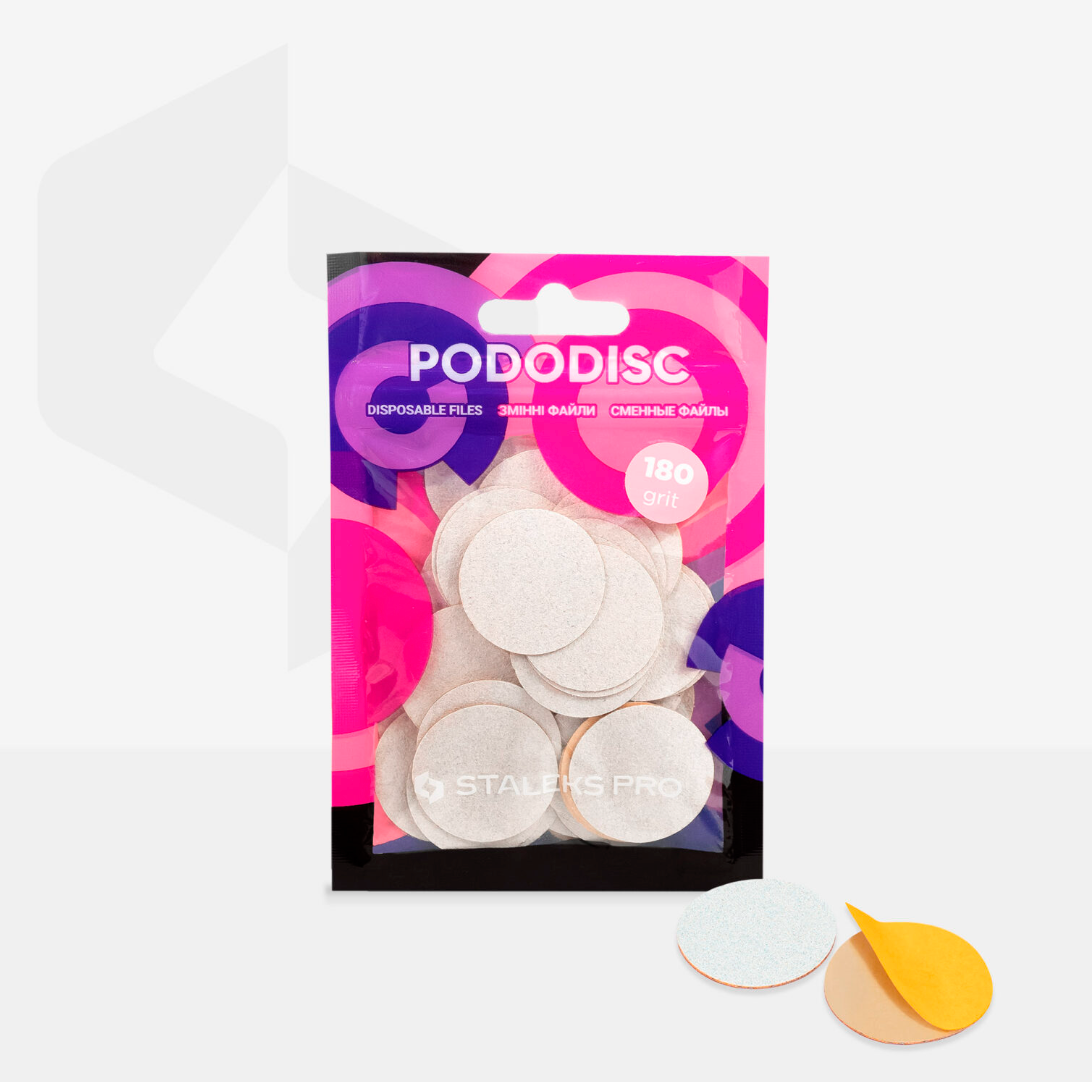 Staleks Pododisc White Refill Pads PRO L 25mm – 50 pack for pedicure disc