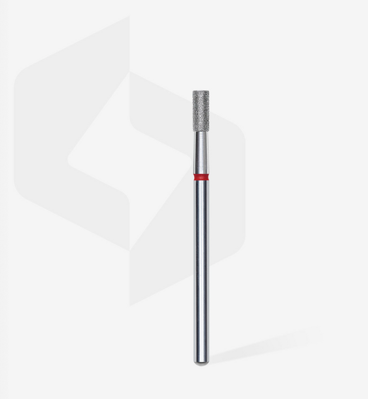 Staleks PRO Diamond Drill Bit | Cylinder RED |  2.5 mm/6 mm | FINE | FA20R025/6