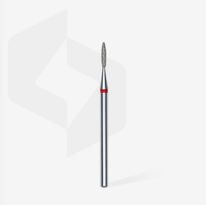 Staleks PRO Diamond Drill Bit | Flame RED |  1.6 mm/8 mm | FINE | FA10R016/8