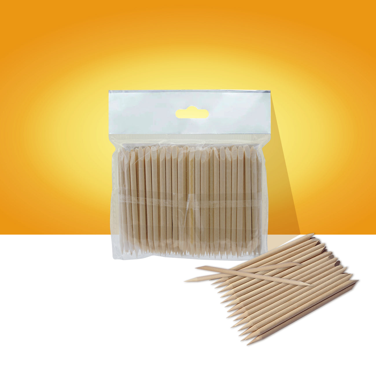 STALEKS orange wood sticks manicure tools 100 pcs