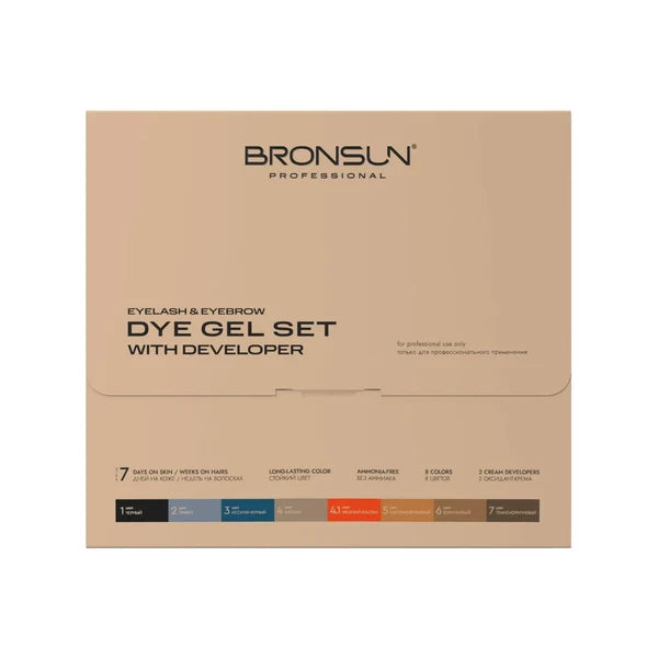 BRONSUN Gel Dye System Kit – 8 Colours + 2 Developers