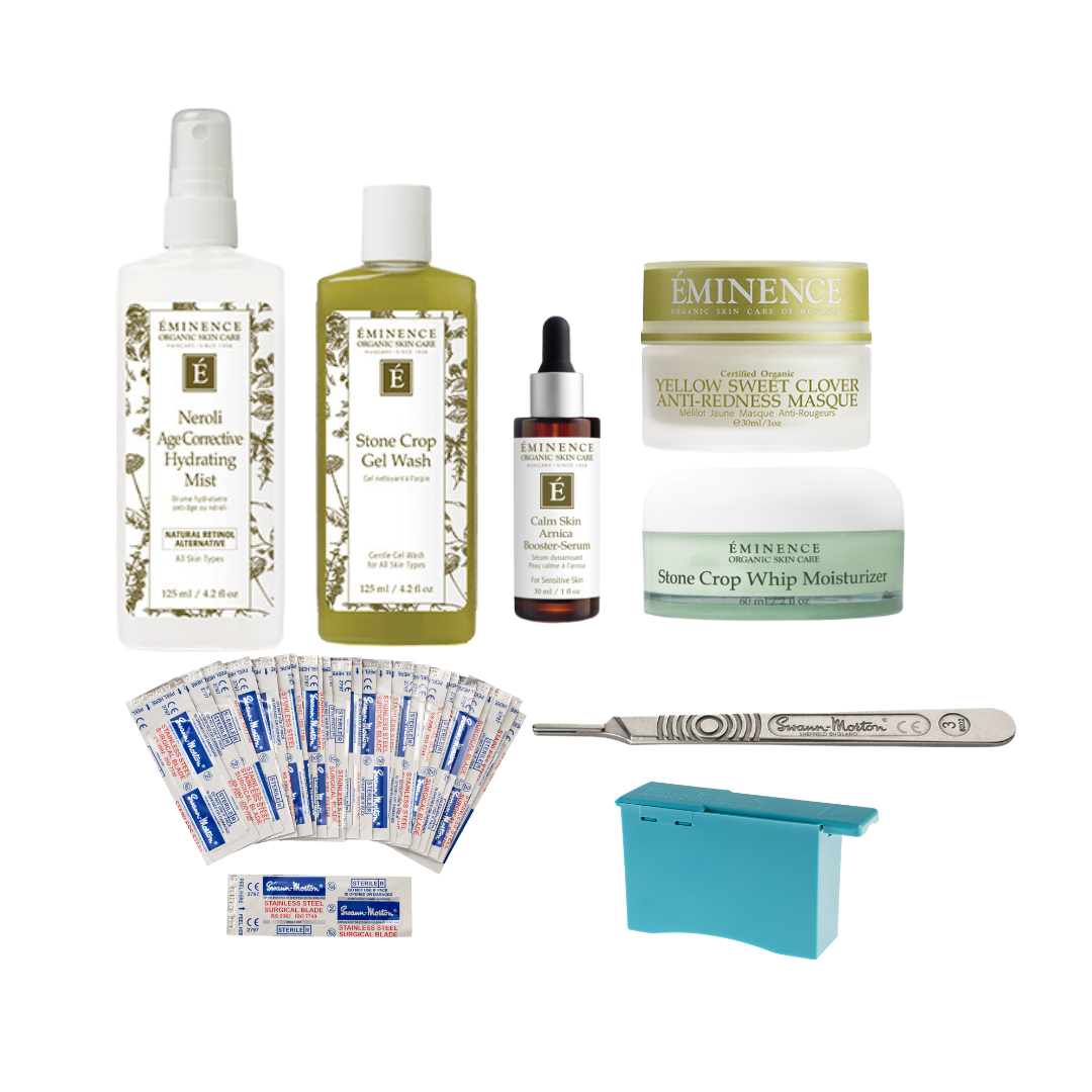 Eminence Dermaplaning Kit – Blades, Handle, Facial Products
