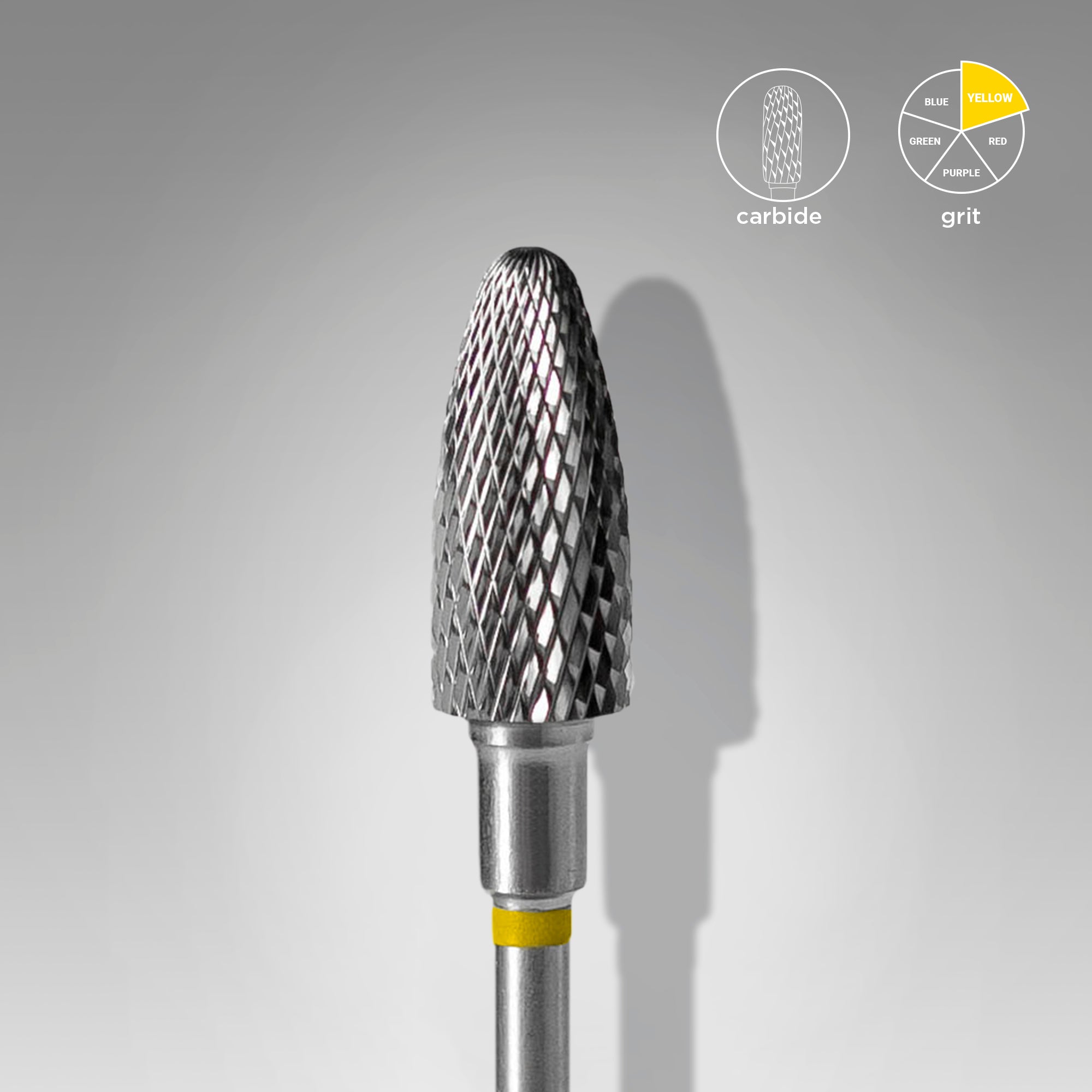 STALEKS carbide corn yellow nail drill bit 6mm soft removal bit