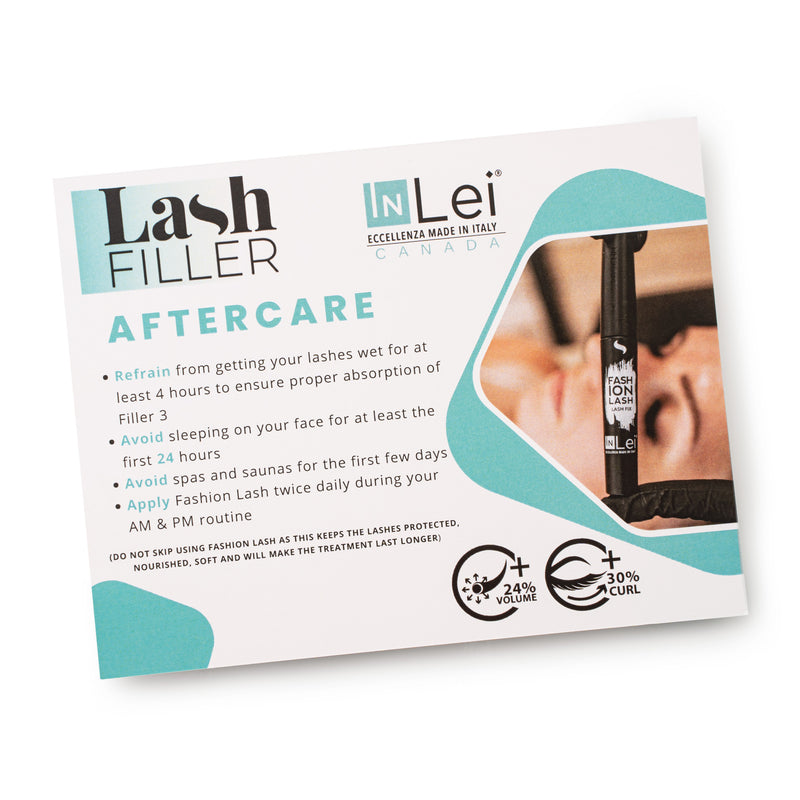InLei® Aftercare Cards | Brow Bomber | Lash Filler