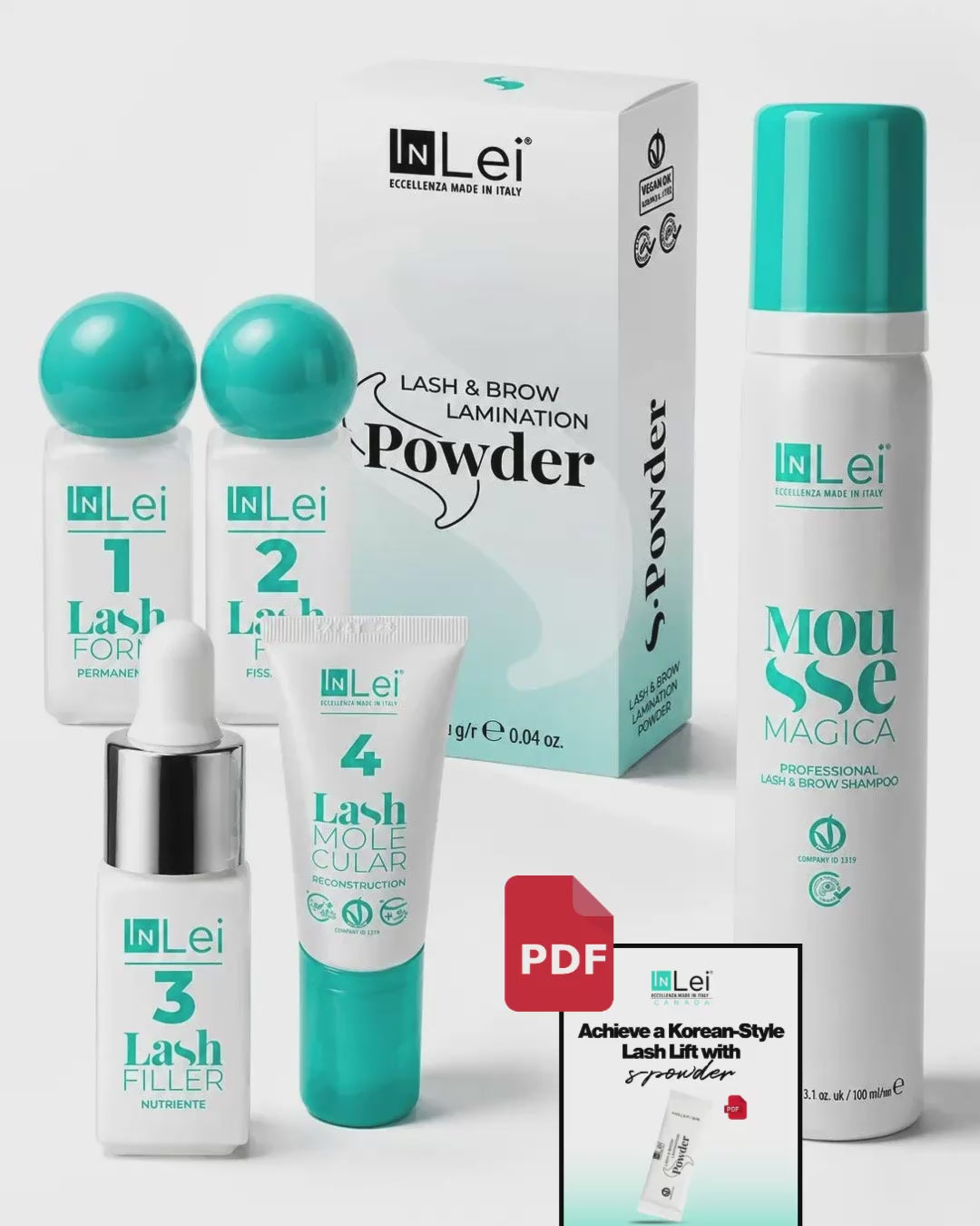 Load video: InLei® Korean Style Lash Lift Kit &amp; Free Guide