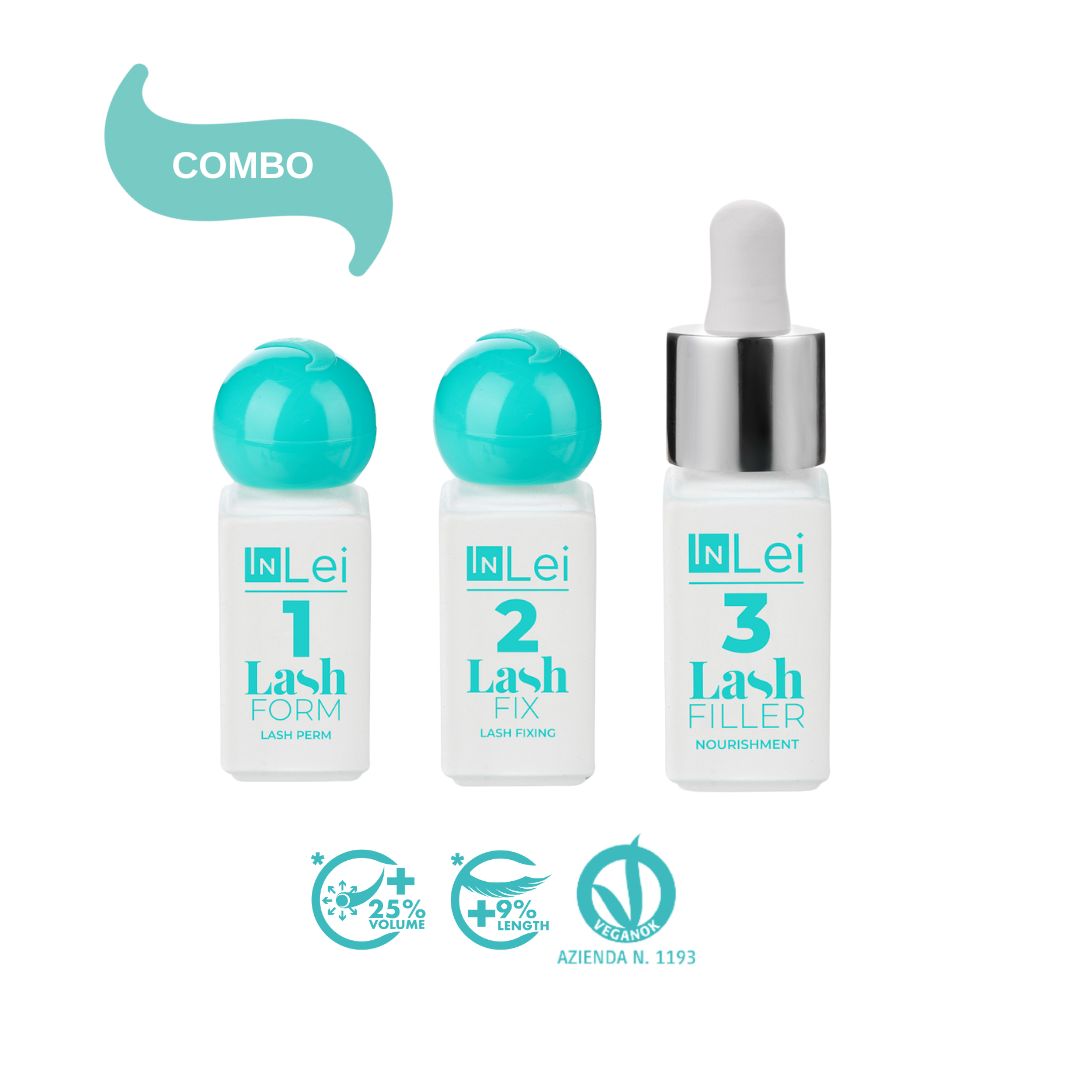 InLei Lash Filler TRIO Pack bottles Form 1, Fix 2, Filler 3


