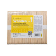 Staleks Wooden Wax Applicator Sticks 150×17 mm – Pack of 100 eco-friendly, smooth waxing spatulas for professional use