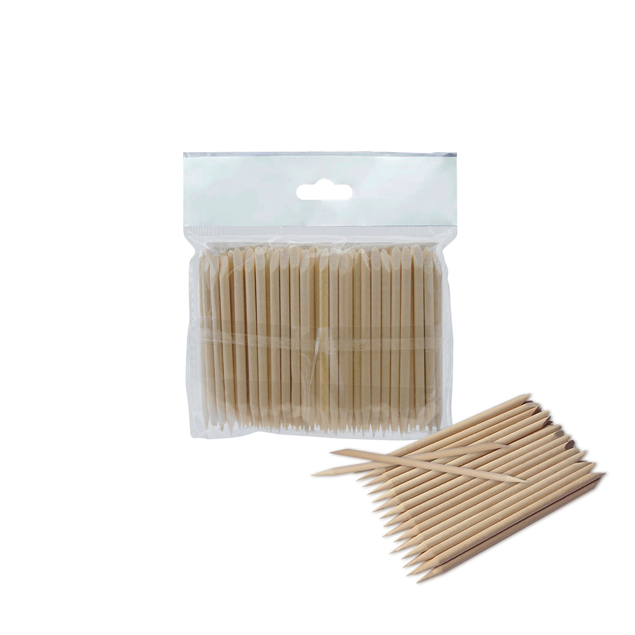 Professional wooden cuticle sticks for manicure nail prep