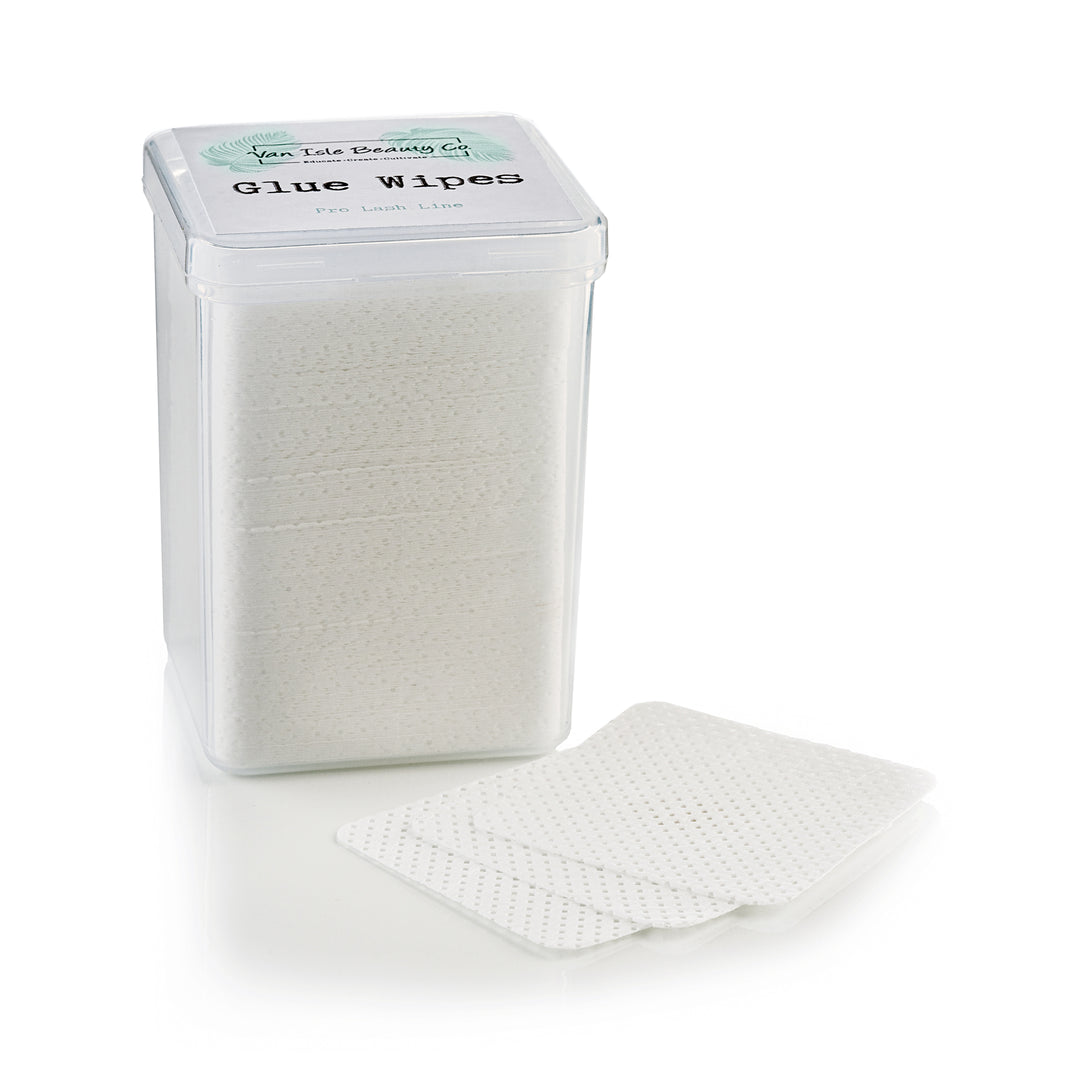 lash glue wipes with a container