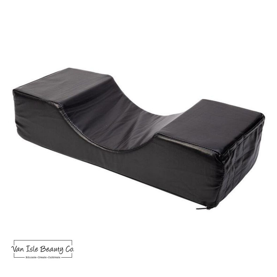 Ergonomic lash pillow for lash artists – memory foam with tool pockets and flat panels for lash application comfort