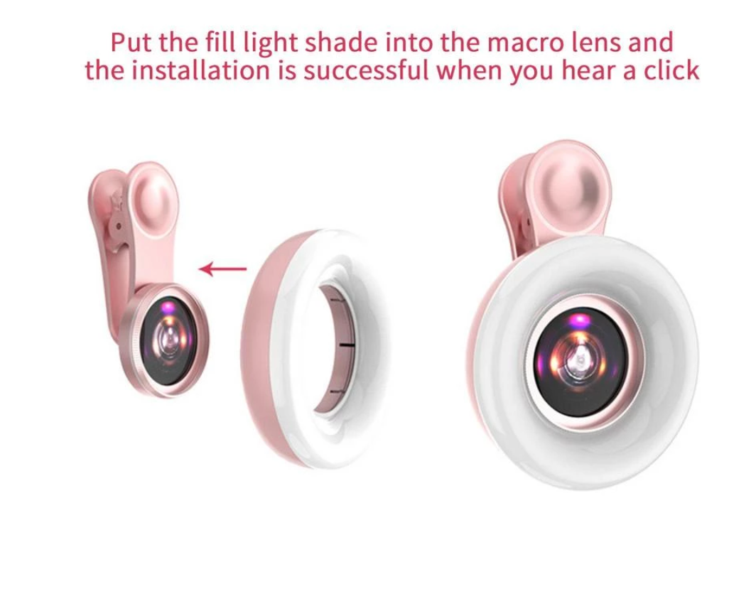 Macro Lens w/LED Light | Phone Clip