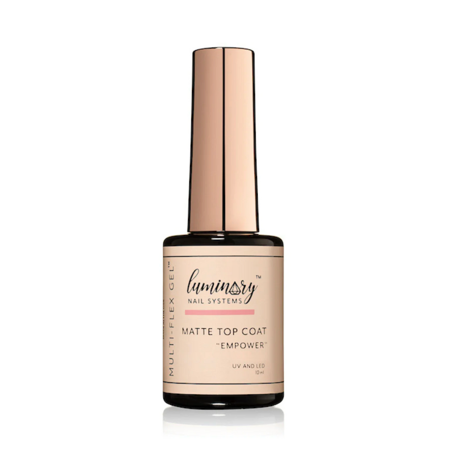 Luminary Matte Top Coat Empower – No-wipe matte gel top coat for structured manicures