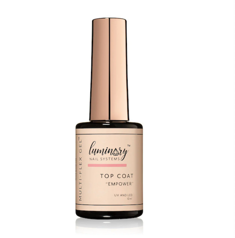 Luminary High Shine Top Coat Empower – no-wipe vegan gel top coat with ultra-glossy finish