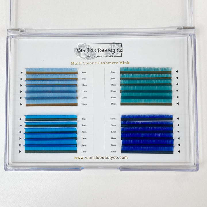 Palette de cils bleus multicolores | .07mm | XL | 8-13mm