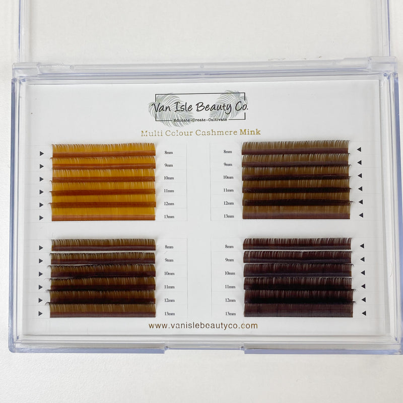 Palette de cils marron multicolore | .07mm | XL | 8-13mm