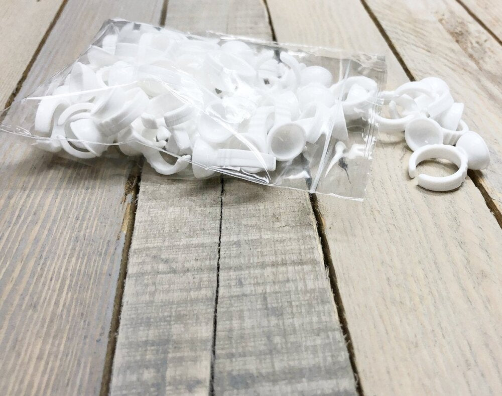 Disposable Pigment or Adhesive Ring Cups | 100 PCS