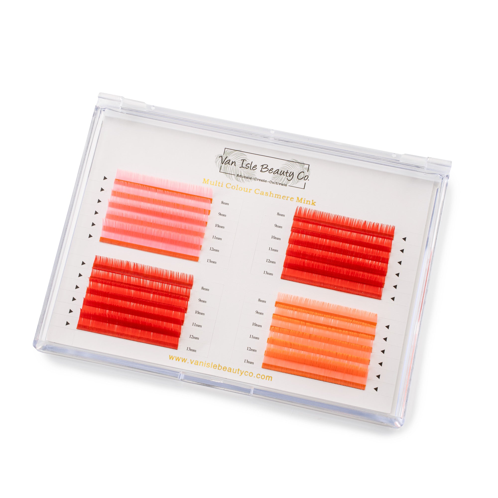 Multi Colour Red Lash Pallet | .07mm | XL | 8-13mm