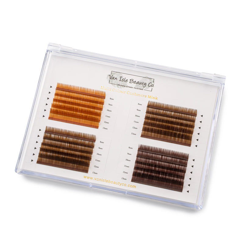 Palette de cils marron multicolore | .07mm | XL | 8-13mm