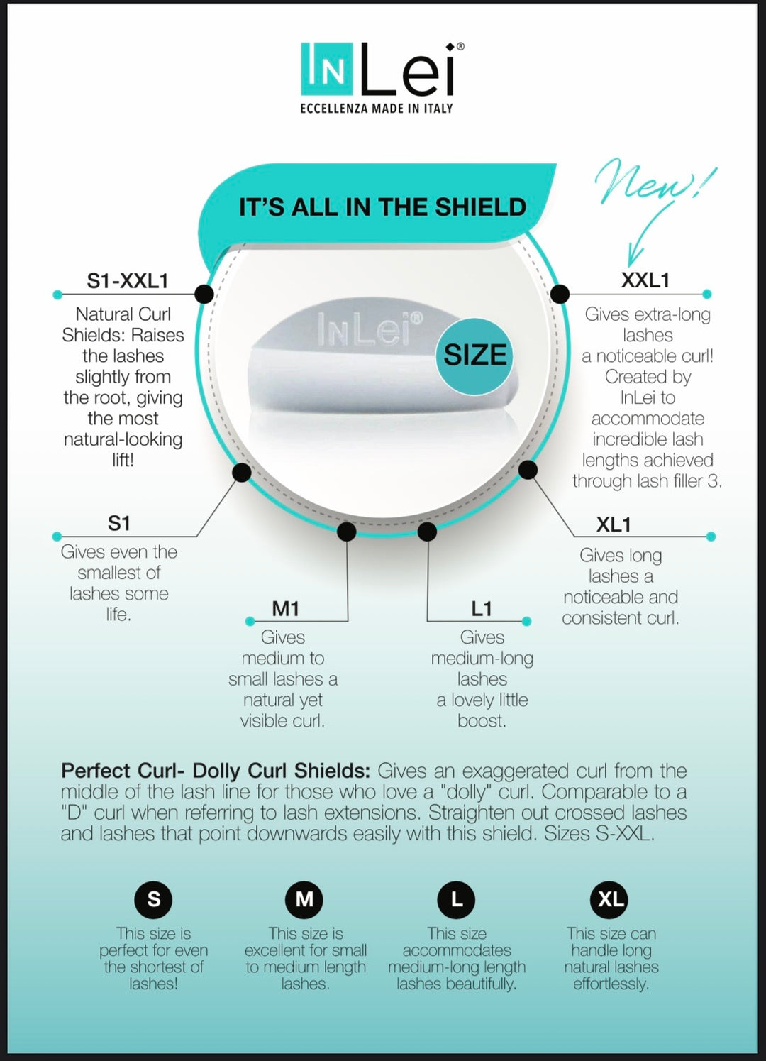 InLei® Size Medium M Shield | 6 Pairs | Dolly Curl