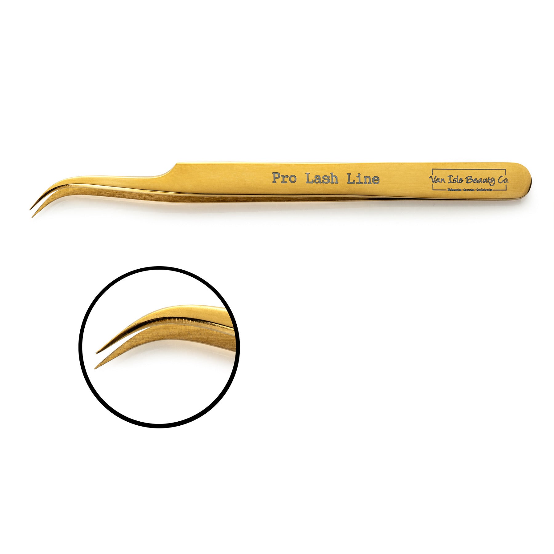 Caicos Curved Lash Tweezers – Semi-Curved Pro Lash Tool