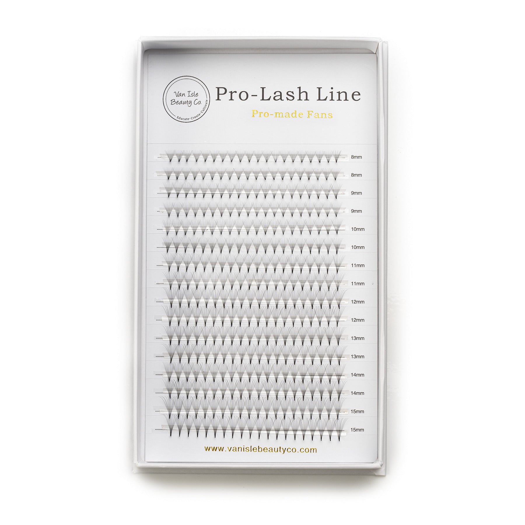 10D Pre-Made Volume Lash Fans XL Tray in C & D Curl