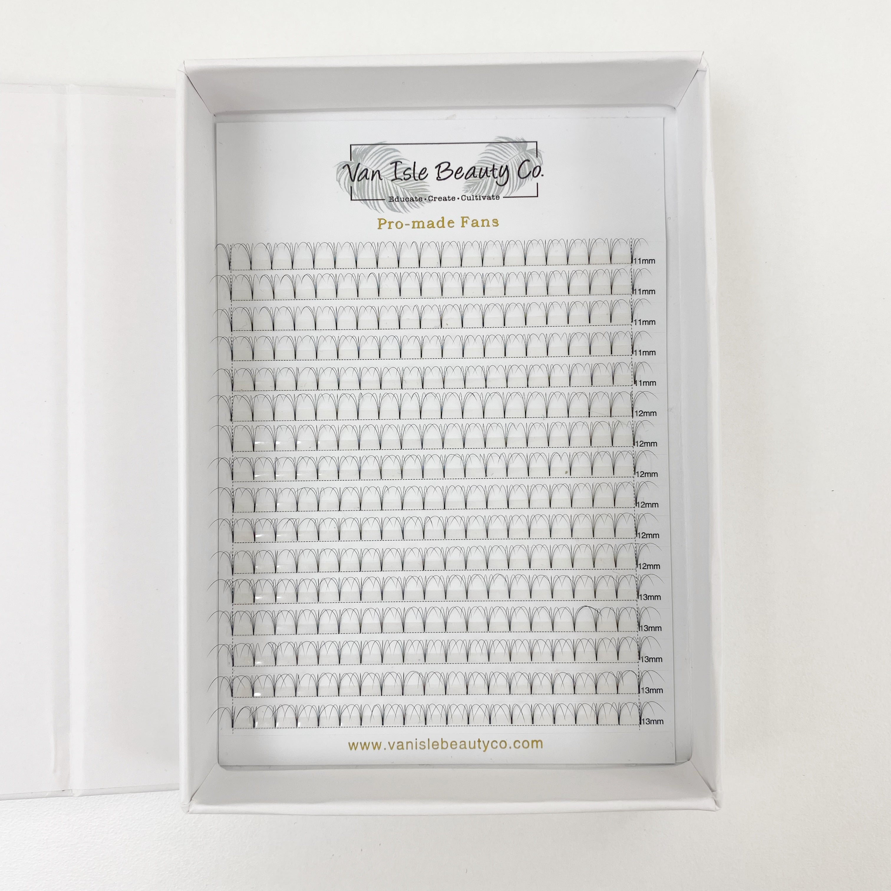 Pre-Made Volume Lash Fans 4D – C & D Curl in XL Tray