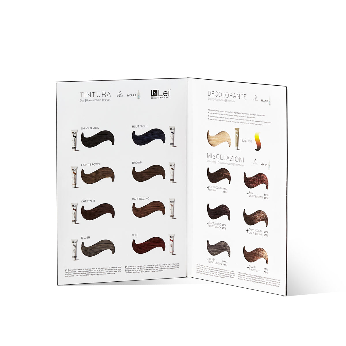 InLei® Tint Colour Chart | Professional Brow & Lash Guide