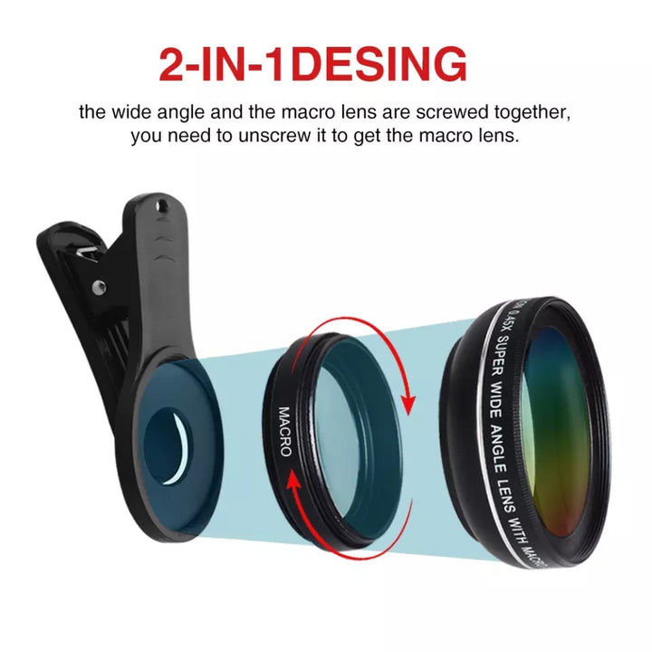 2 in 1 detachable lens