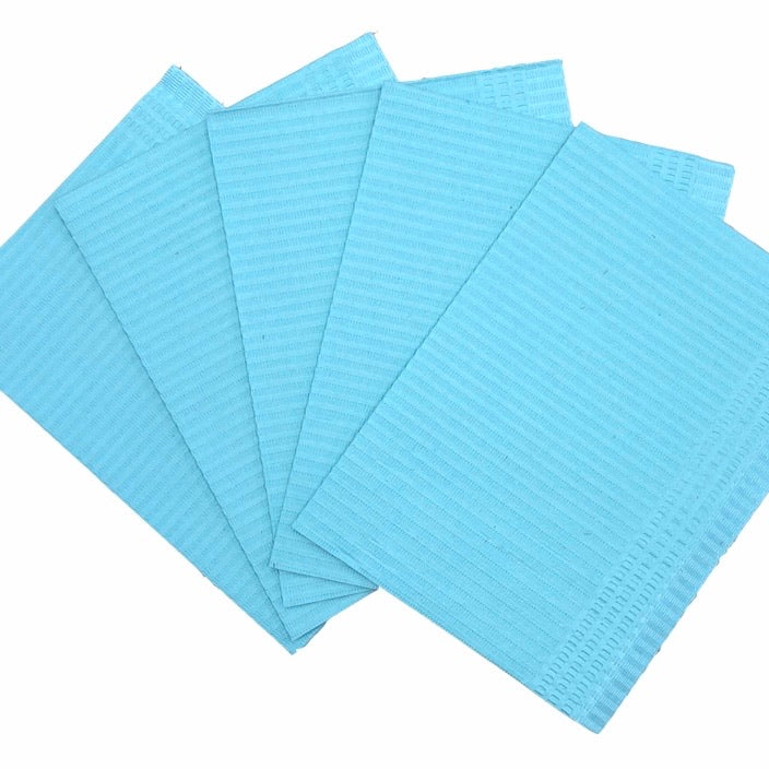 Blue barrier bibs