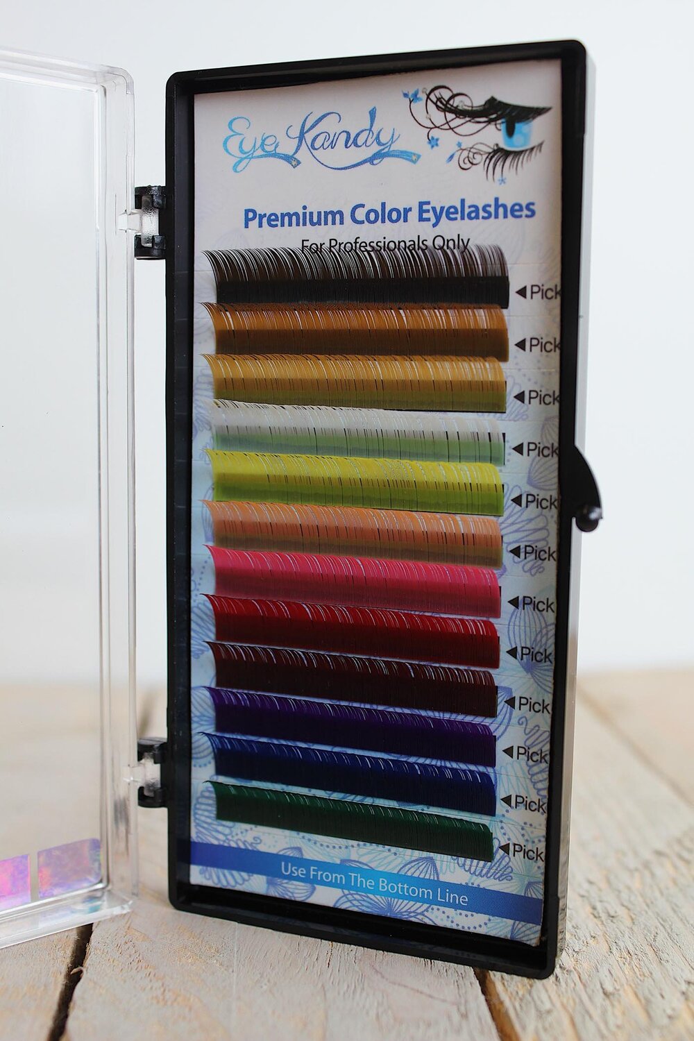 Color Coloured Glitter Eyelash Extensions